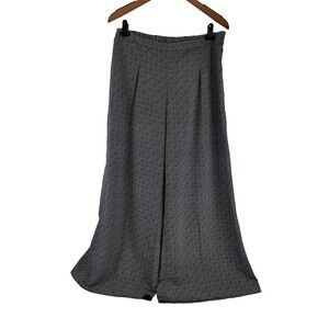 Worthington Extra Wide Leg Pants Lightweight Pattern Zip Pleated Womens Large